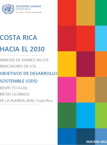  Portada del documento “Costa Rica hacia el 2030  Análisis de Avance en los Indicadores de los Objetivos De Desarrollo Sostenible (ODS)”