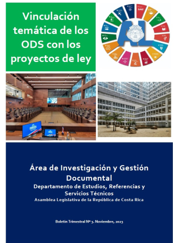 Portada del Boletín Vinculación temática de los ODS con los proyectos de ley